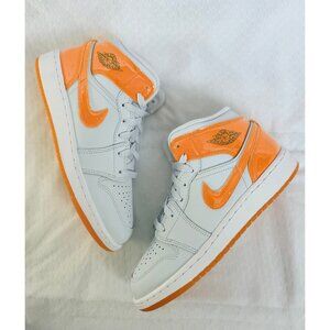 Air Jordan 1 Mid SE Gatorade Pack GS FN9053-018 Football Grey/Orange 5.5Y